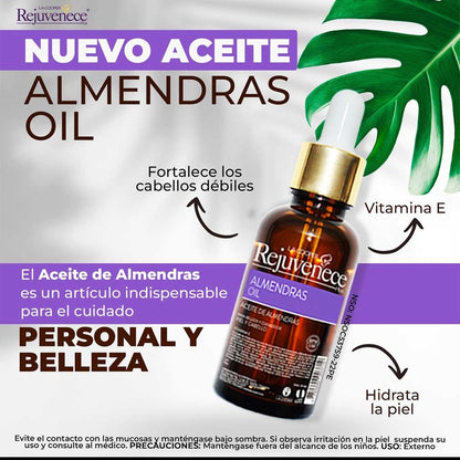 Aceite de almendras vitamina E 30ml - Rejuvenece