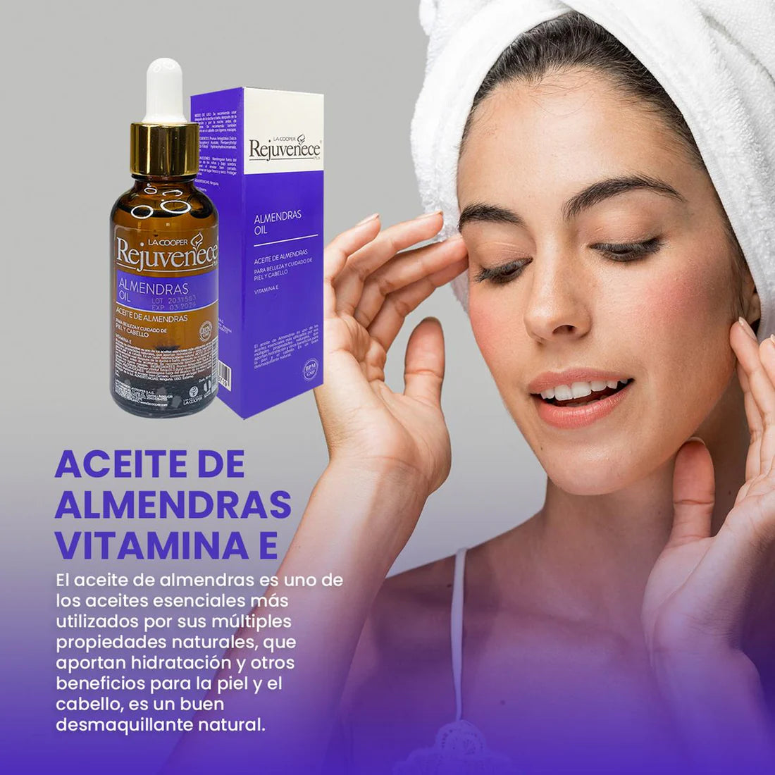 Aceite de almendras vitamina E 30ml - Rejuvenece